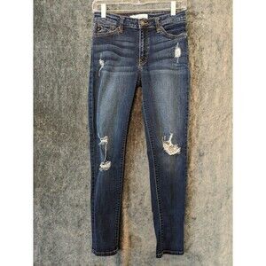 KanCan Jeans Women's 7/27 Distressed Stretch Denim Skinny Jeans KC8001